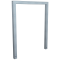 Lean-on hoop made of steel tube | Square tube 60 x 60 mm | without cross bar | total width: 1000 mm | hot-dip galvanized